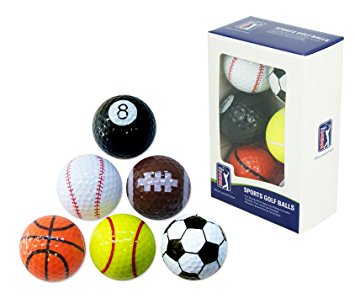 355x299 Pga Tour Novelty Fun Sports Golf Balls (Set Of 6) Amazon.co.uk