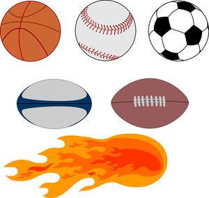 300x284 Sports Balls Royalty Free Stock Image