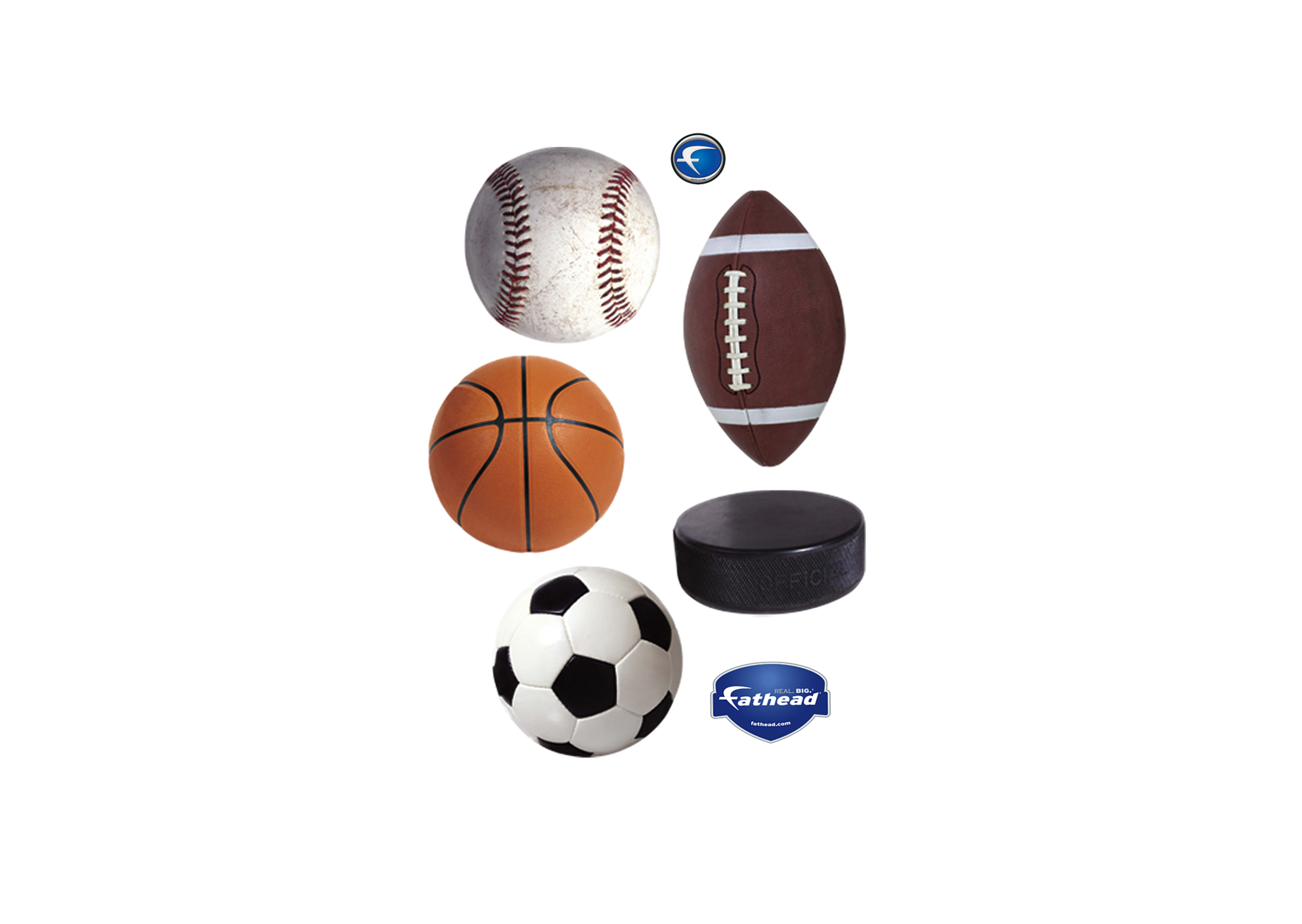 4225x3000 Assorted Sports Ball Graphics Wall Decal Shop