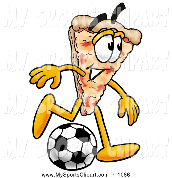 600x620 Sports Clip Art Of A Happy Slice Of Pizza Mascot Cartoon Character