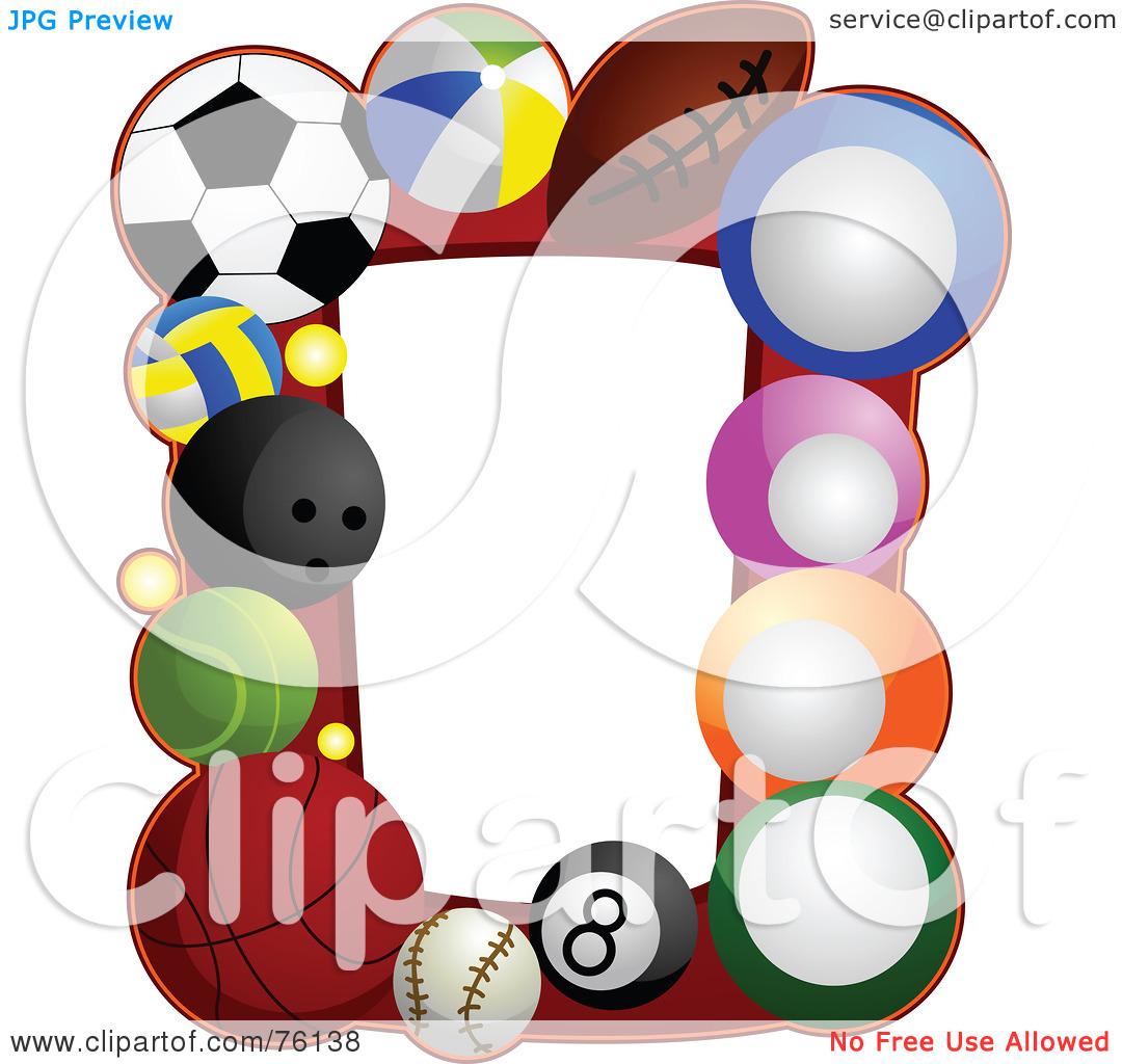 1080x1024 Sports Themed Border Clip Art