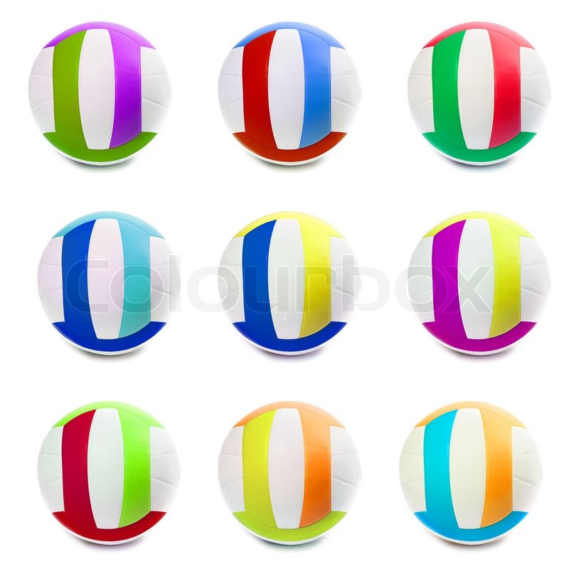800x800 Colorful Sports Balls Color In Different Countries. Isolated