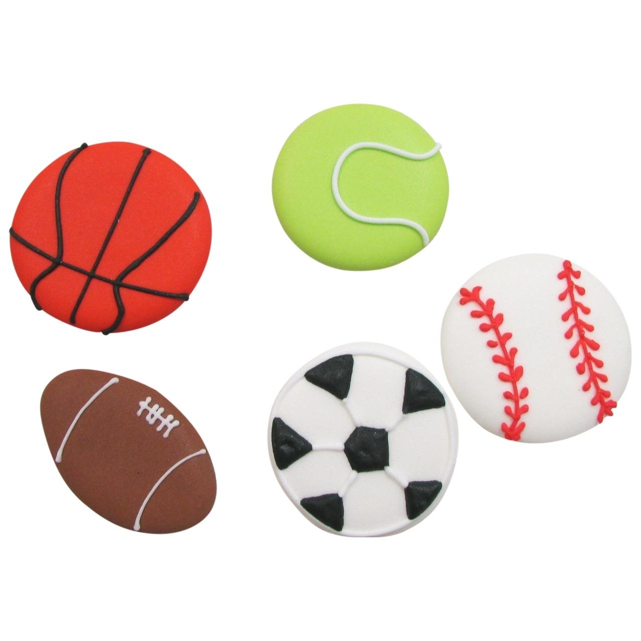 1279x1280 Royal Icing Sports Balls Assortment (55 Per Box)