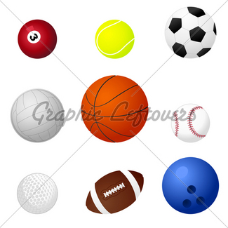 325x325 Set Of Different Sports Balls Gl Stock Images