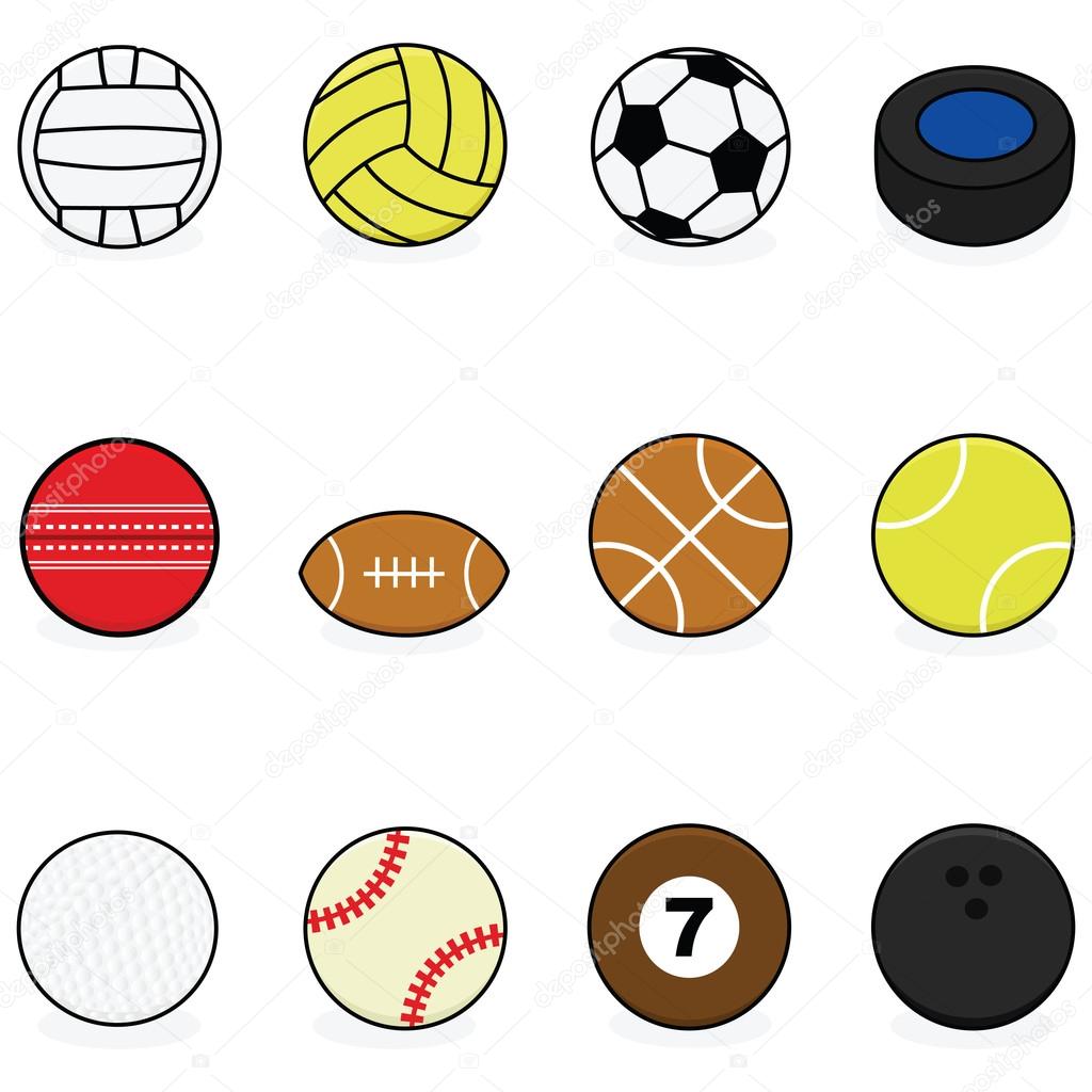 1024x1024 Sports Balls Stock Vector Bruno1998