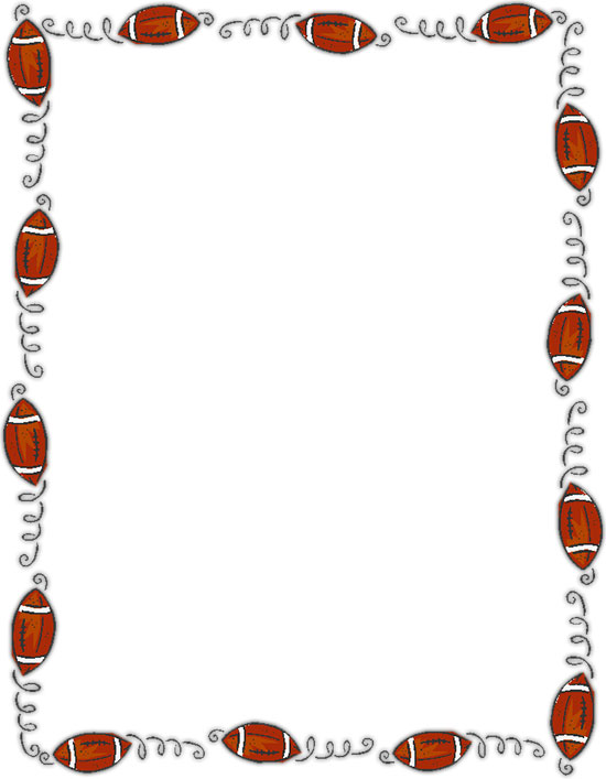 550x707 Image Of Football Border Clipart