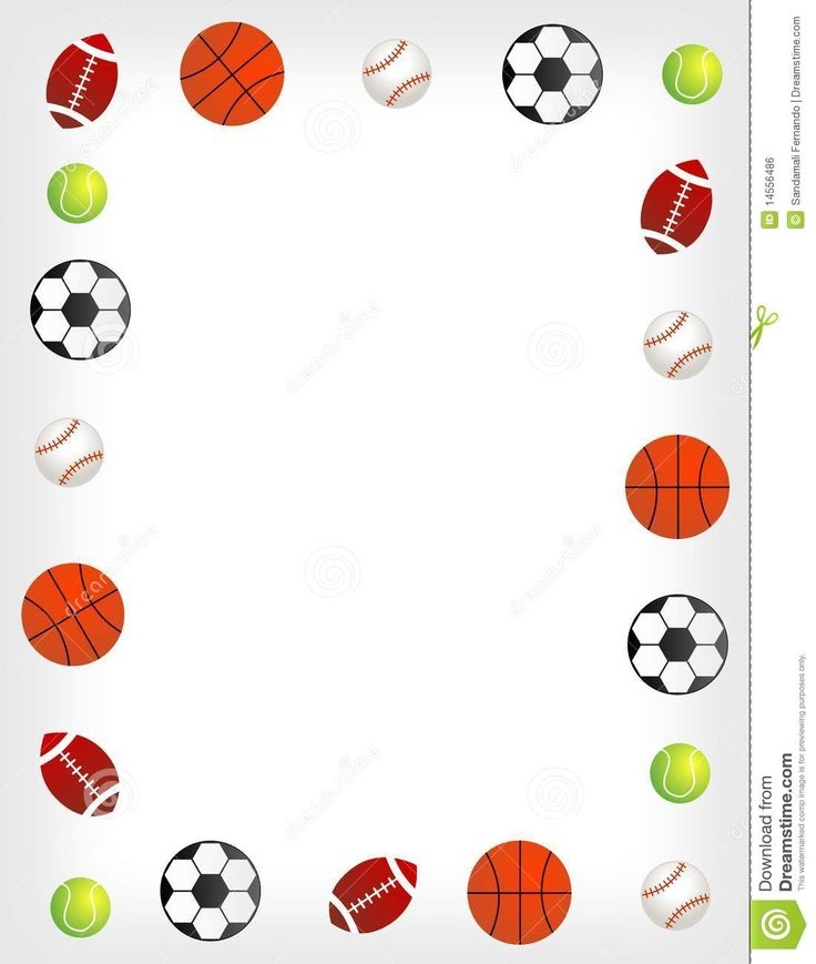 736x869 Sports Themed Border Clip Art