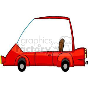 300x300 Royalty Free Cartoon Red Sports Car 379569 Vector Clip Art Image