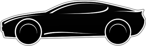 500x158 Sportscar In Black And White Vector Clip Art Public Domain Vectors