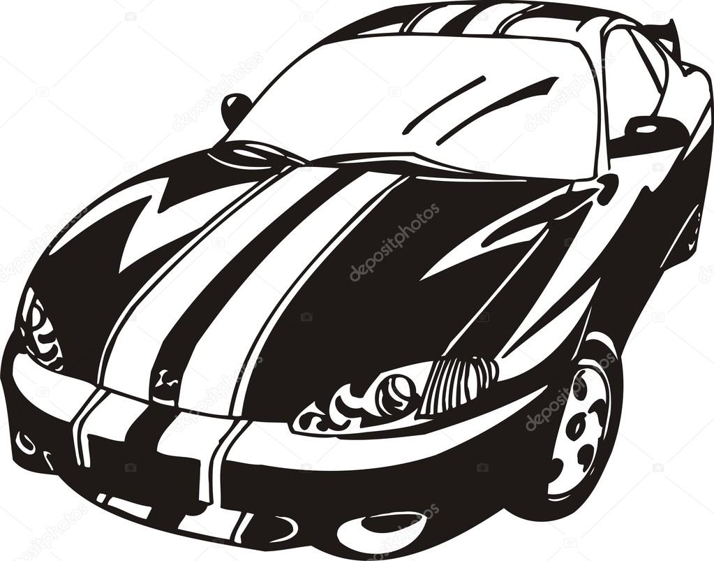 Sports Car Clipart Black And White | Free download on ClipArtMag