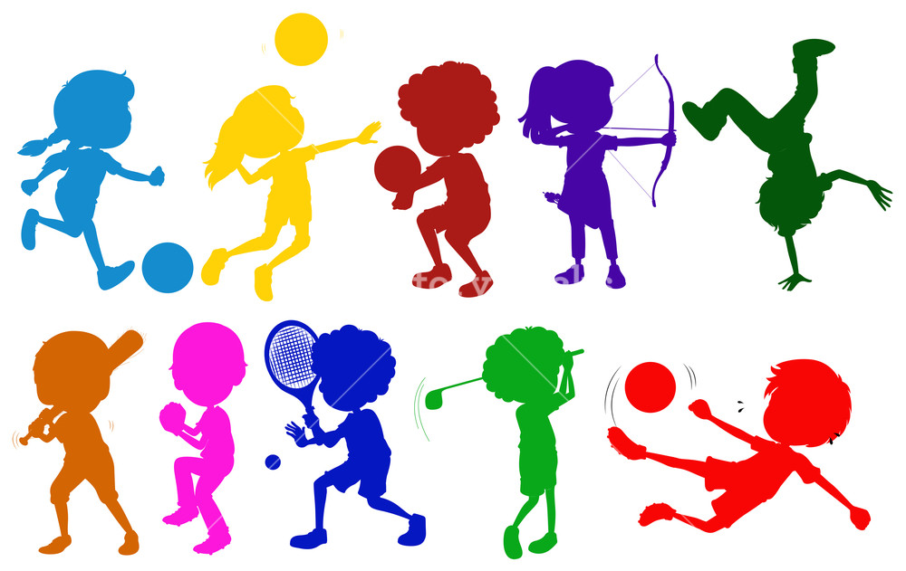 1000x631 Illustration Of Coloured Sketches Of Kids Playing