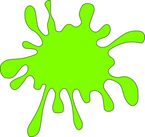 298x282 Lime Green Ink Spot Clip Art