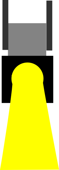 204x584 Spot Light Yellow Clip Art