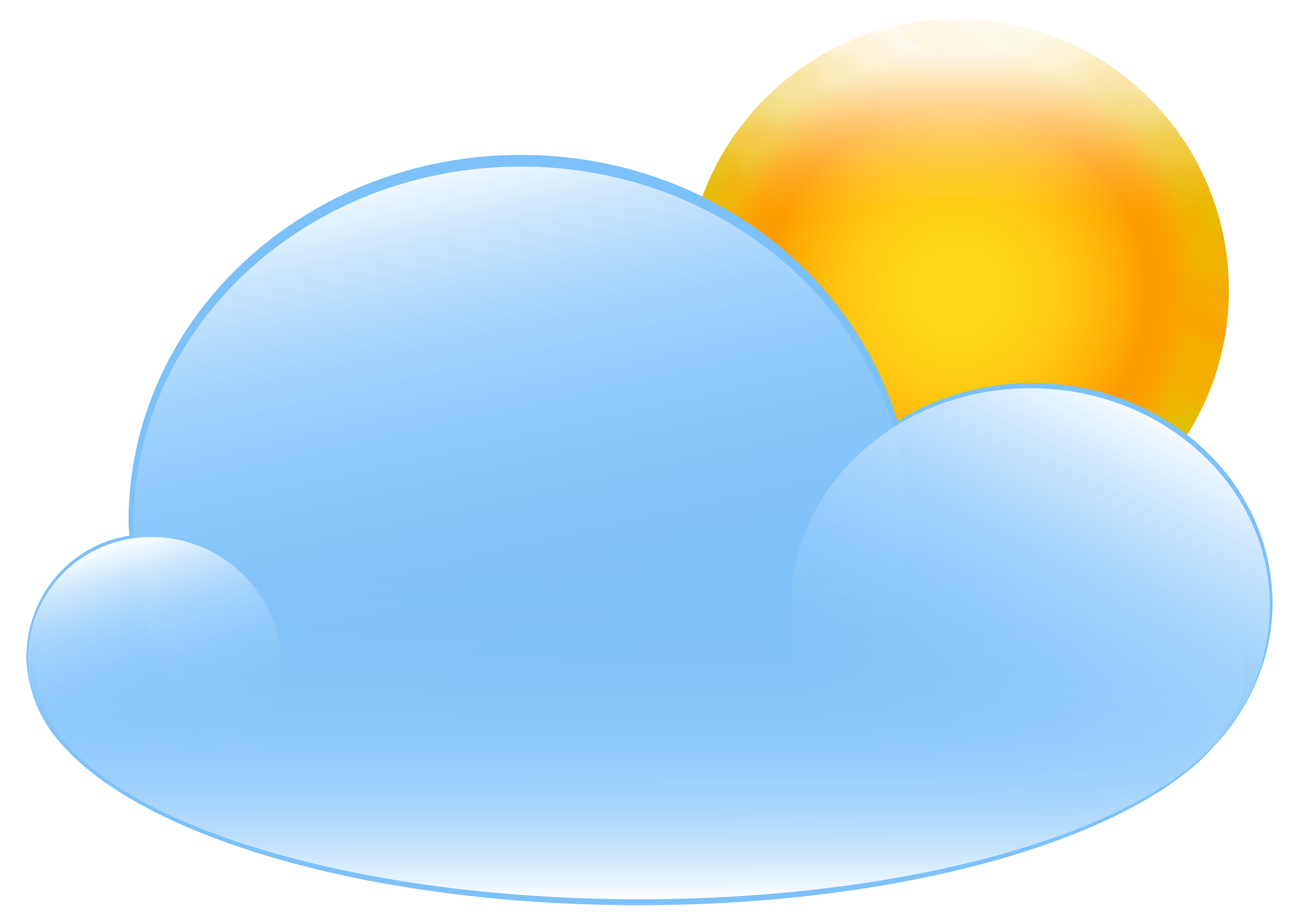 8000x5690 Partly Cloudy With Sun Weather Icon Png Clip Art