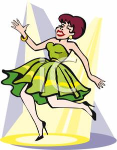 233x300 Woman Wearing A Fancy Dress And Dancing In A Spotlight