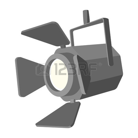 450x450 Movie Spotlight Icon In Cartoon Style On Transparent Background