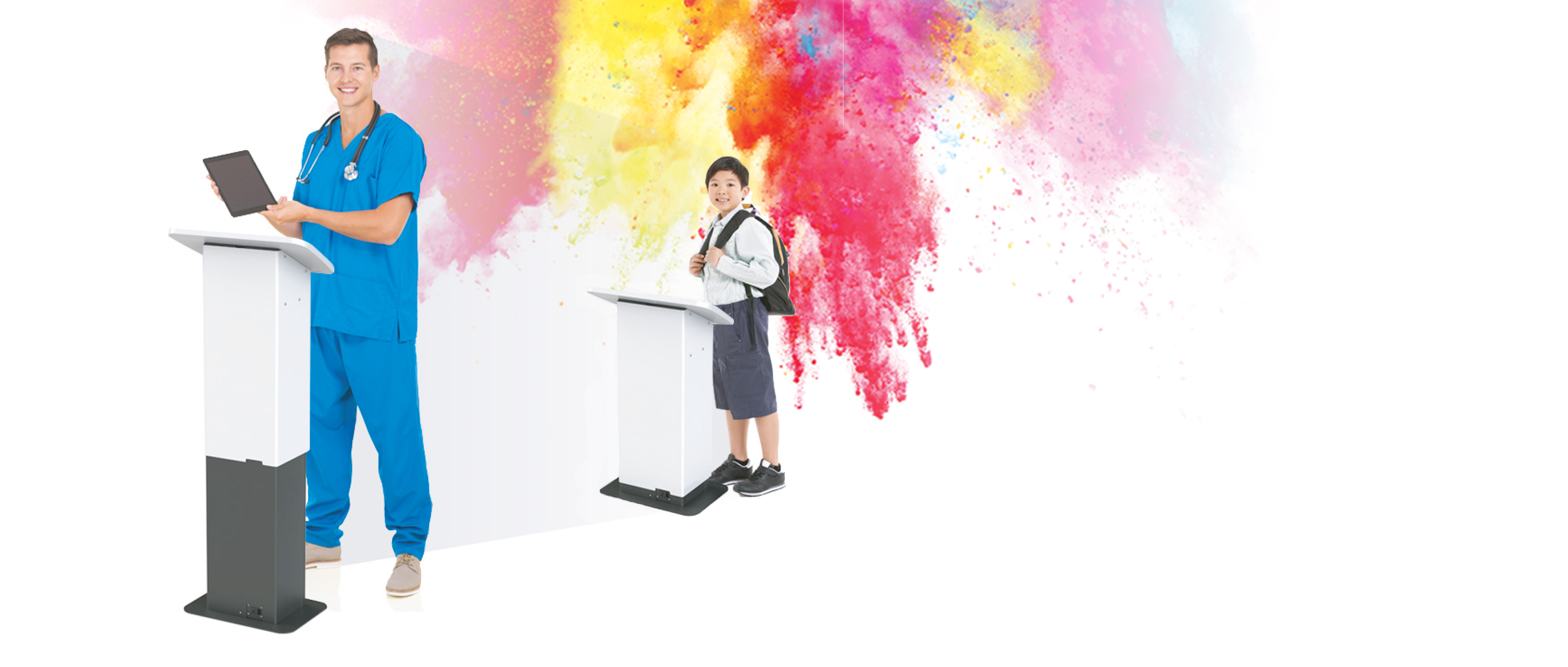 3969x1688 Hi Lo Spotlight Lectern Loxit Limited