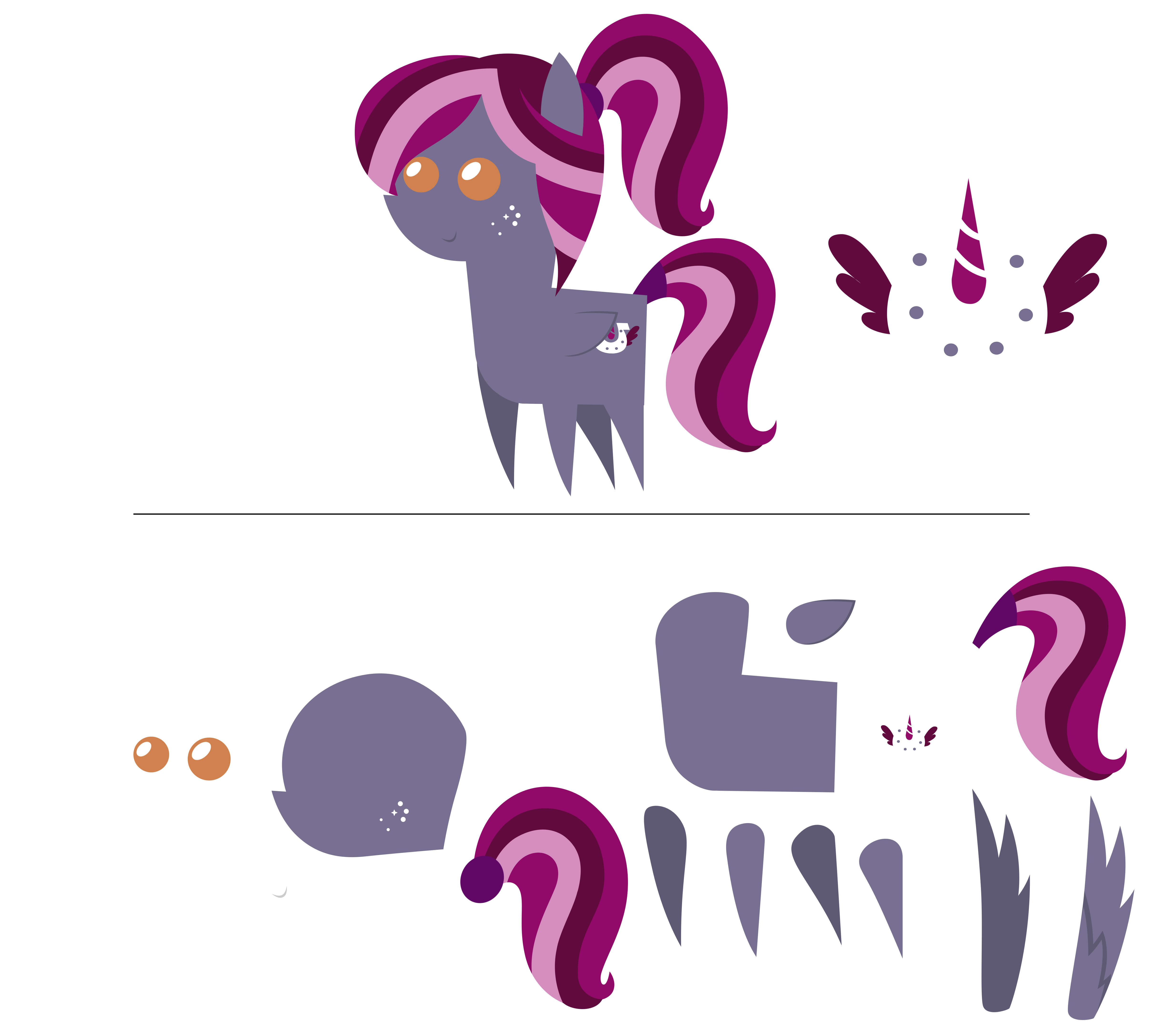 4882x4350 Pointy Ponies Spotlight Splash By Estories