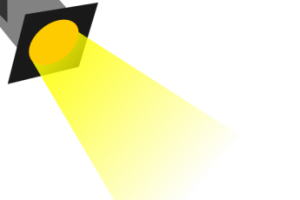 300x200 Spotlight Clipart Black And White