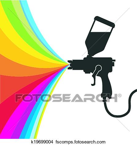 446x470 Clipart Of Spray Paint Vector K19699004