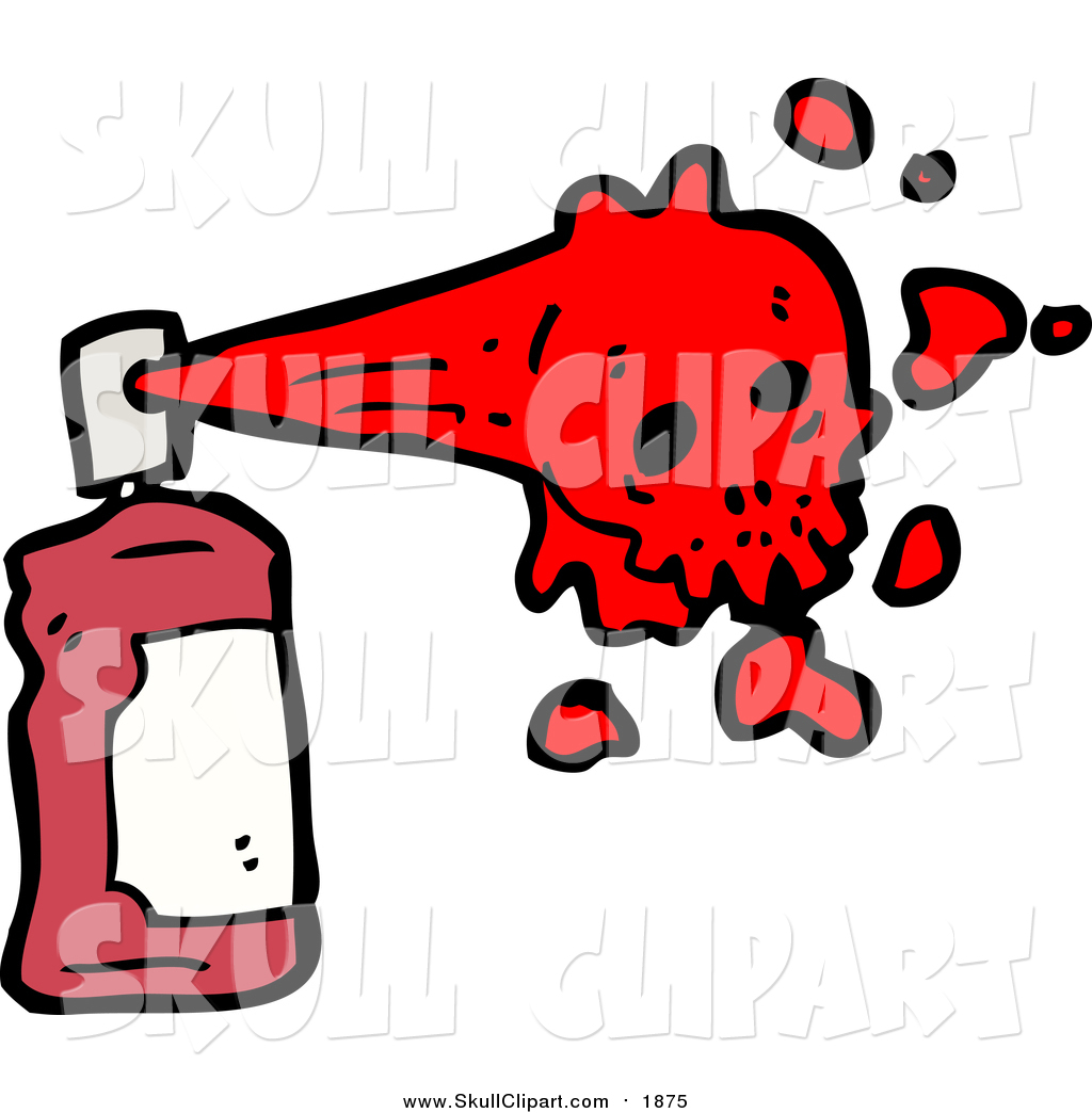 1024x1044 Vector Clip Art Of A Spray Paint Can With Red Skull Paint By