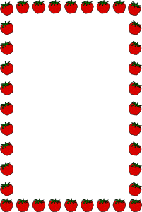 201x300 Strawberry Border Clip Art