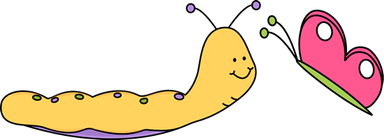 550x201 Caterpillar And Butterfly Clip Art