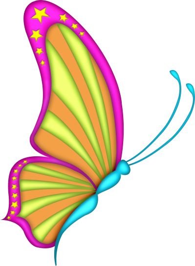 399x543 Rainbow Butterfly Clipart Printable