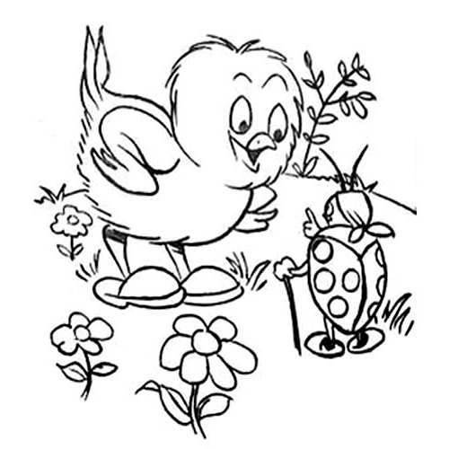 500x500 Spring Clipart Black And White
