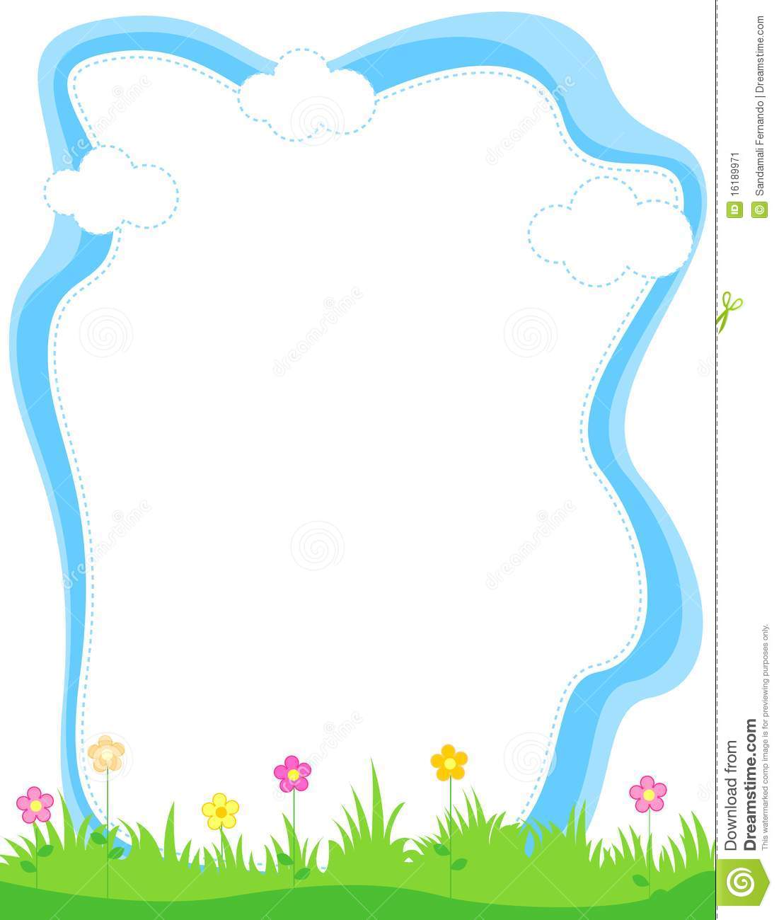 1101x1300 Summer Border Clipart