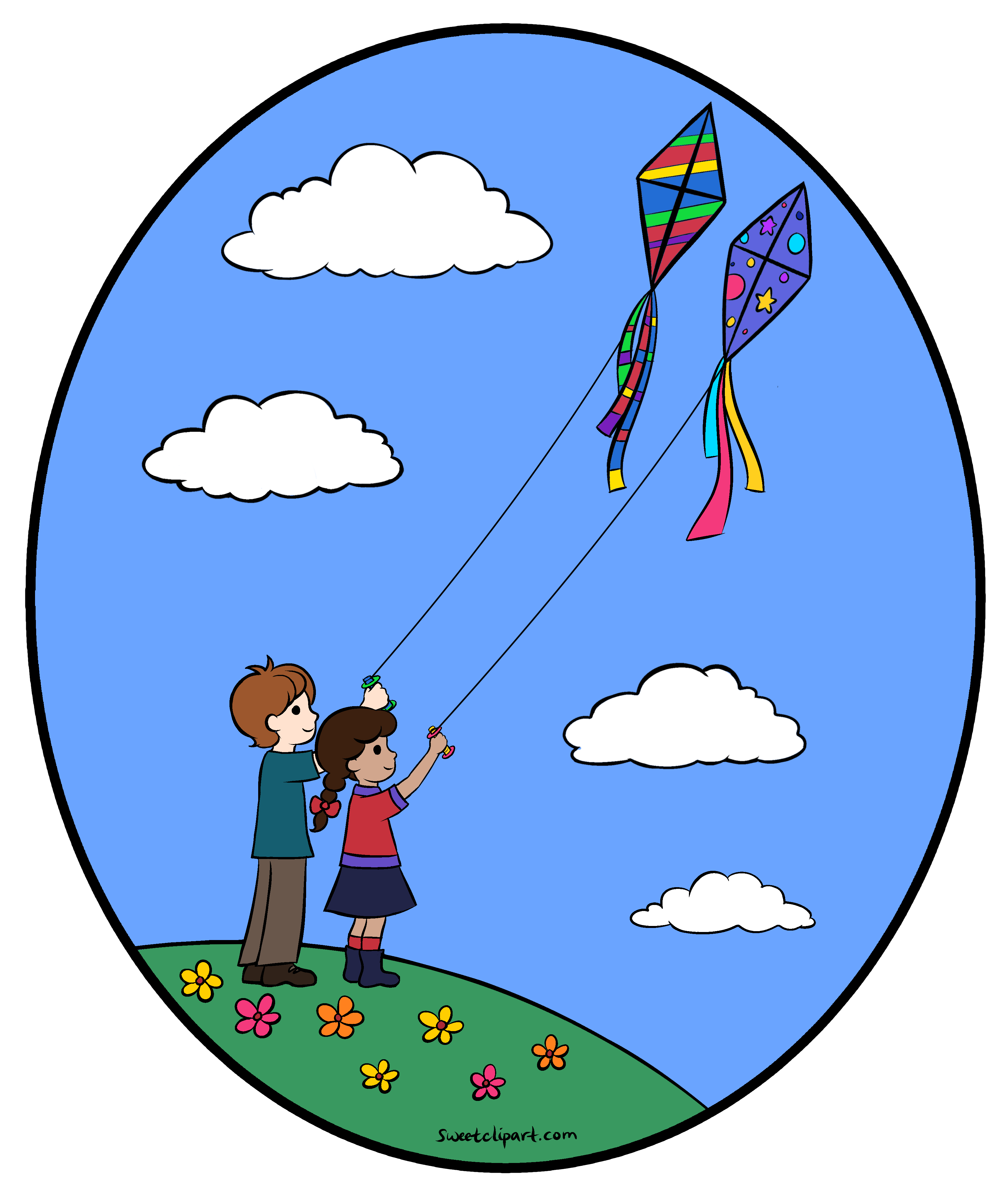 3510x4156 Spring Clipart Kite