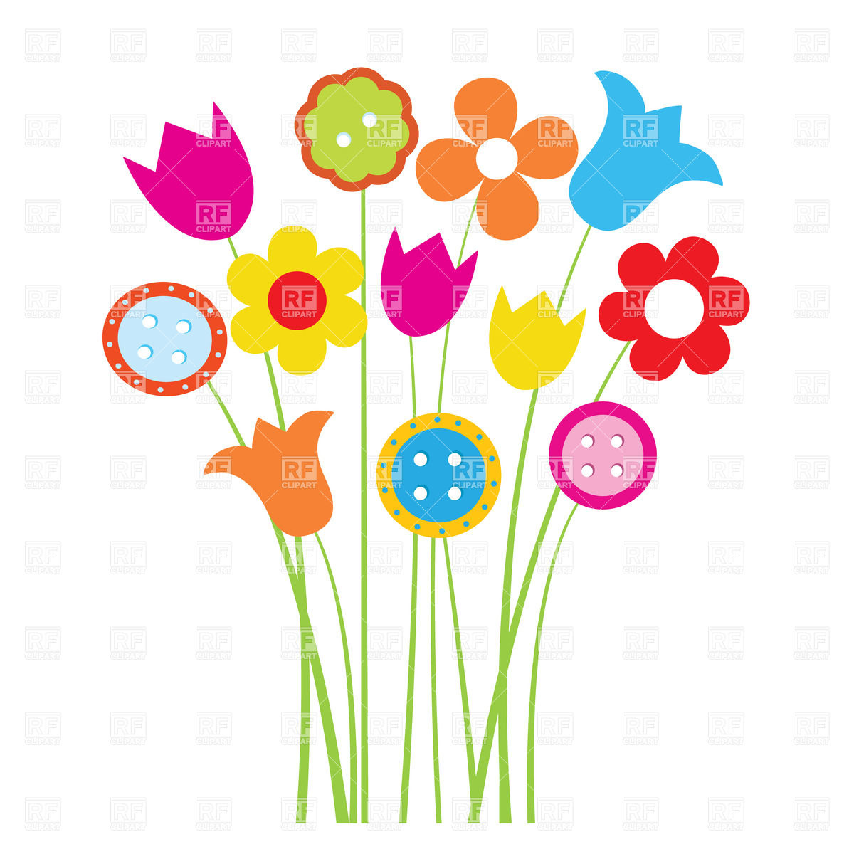 1200x1200 Cartoon Flower Clipart