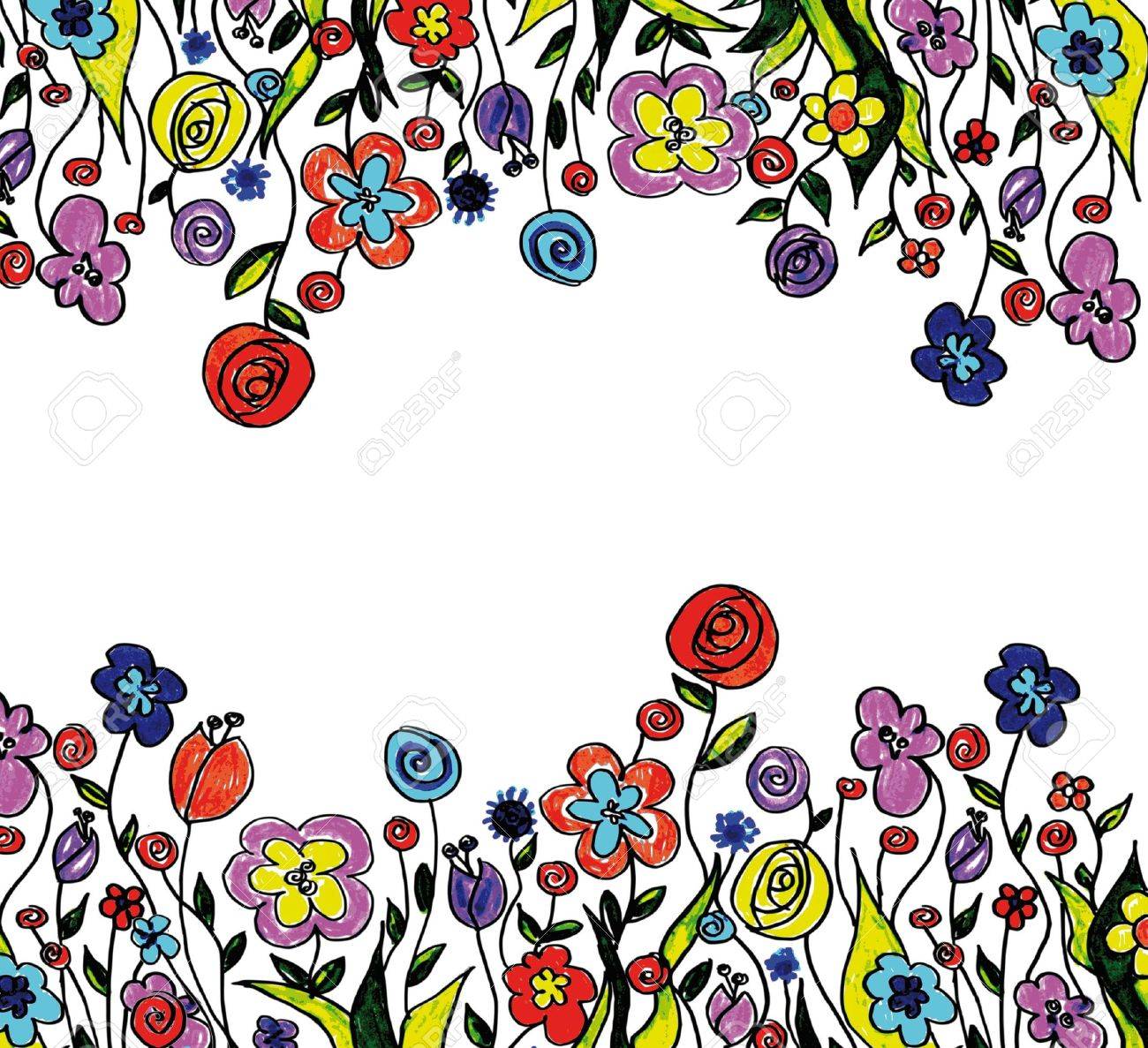 1300x1187 Spring Flowers Border. Flowers Border Spring R