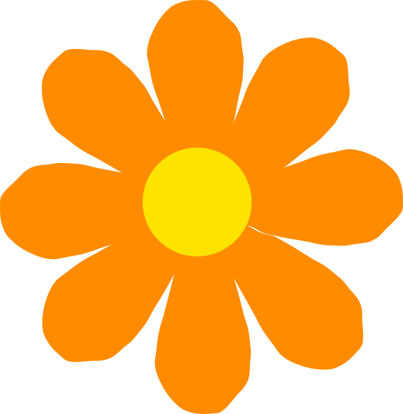 582x599 Orange Flower Clipart Spring Flower