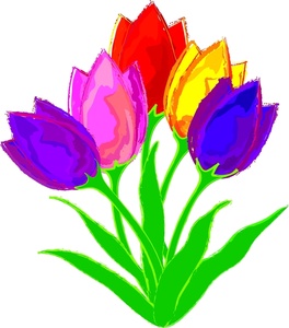 264x300 Spring Flowers Clip Art