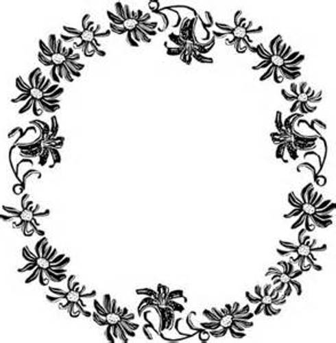 490x500 Flower Border Clipart Outline