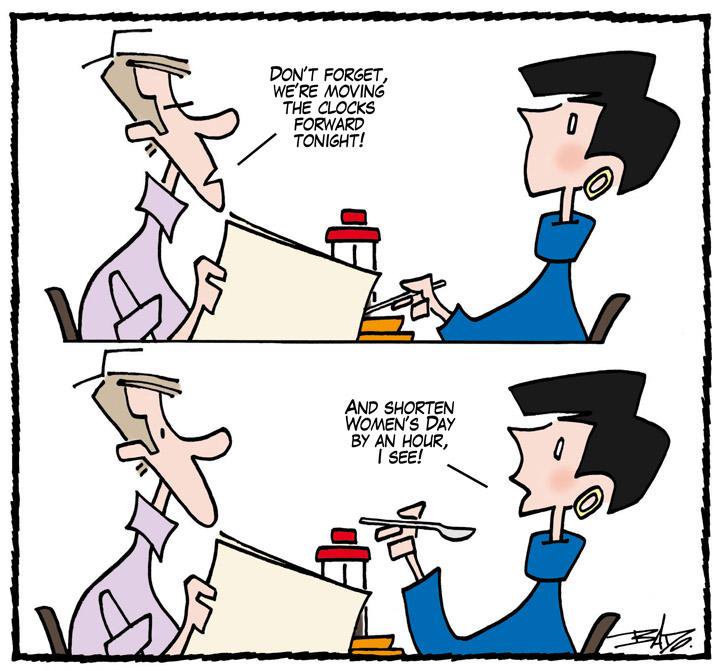 720x671 Guy Badeaux (Bado) On Twitter Saturday's Cartoon Clocks Spring