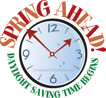 450x416 Spring Ahead! Daylight Saving Time Begins Courageous Christian