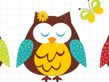 375x284 Owl Clipart Spring