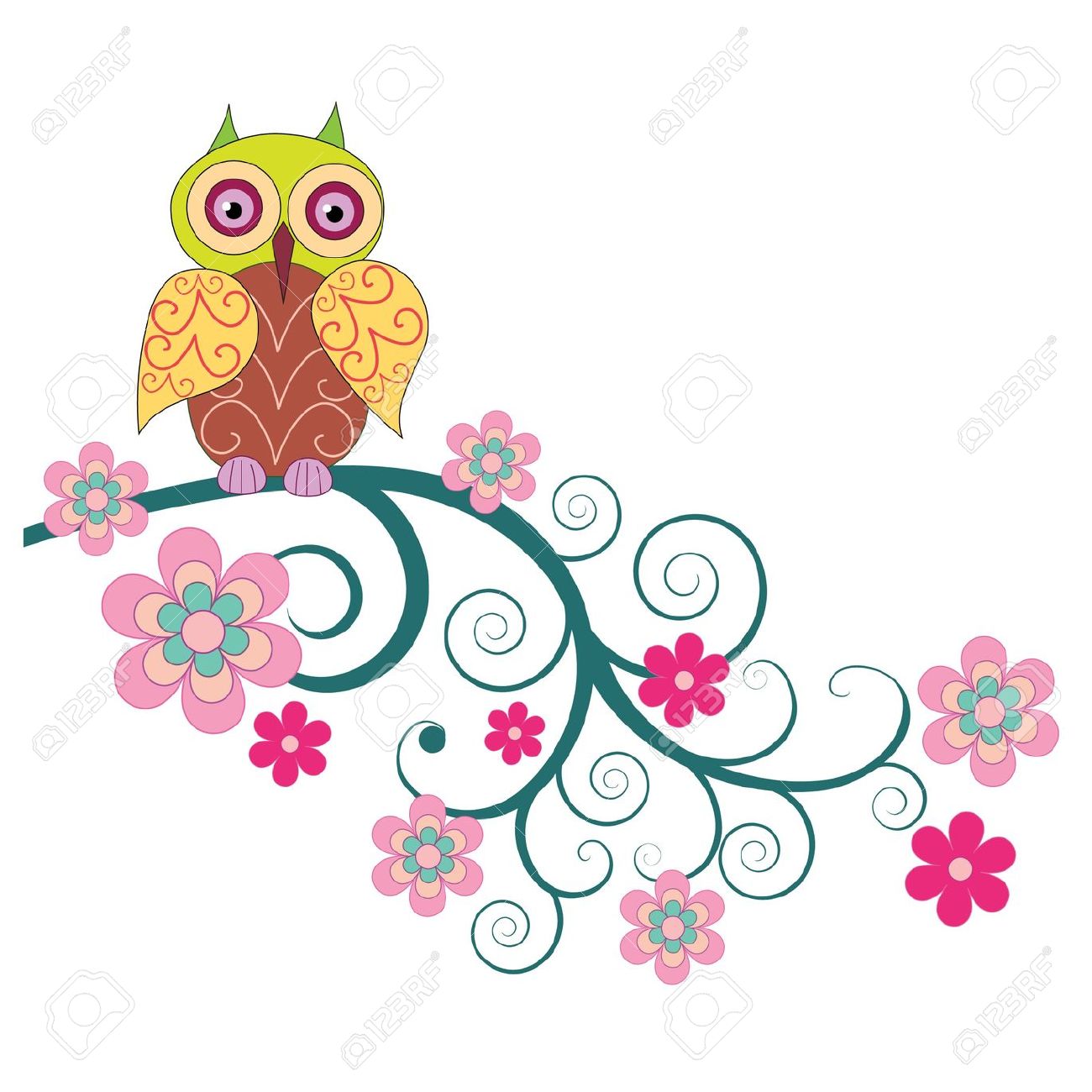 1300x1300 Owlet Clipart Spring