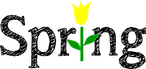 600x284 Spring With Yellow Tulip Clip Art