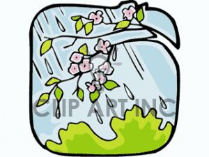 300x225 Cartoon Spring Rain Spring Clipart