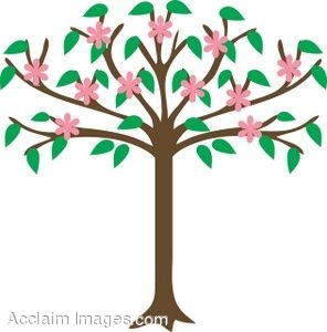 296x300 Clip Art Picture Of A Springtime Tree