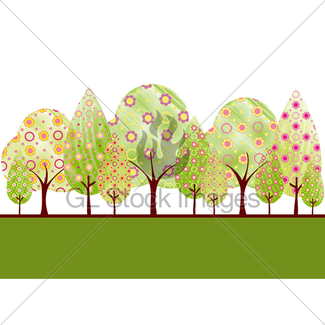 325x325 Abstract Springtime Rainbow Color Tree Gl Stock Images
