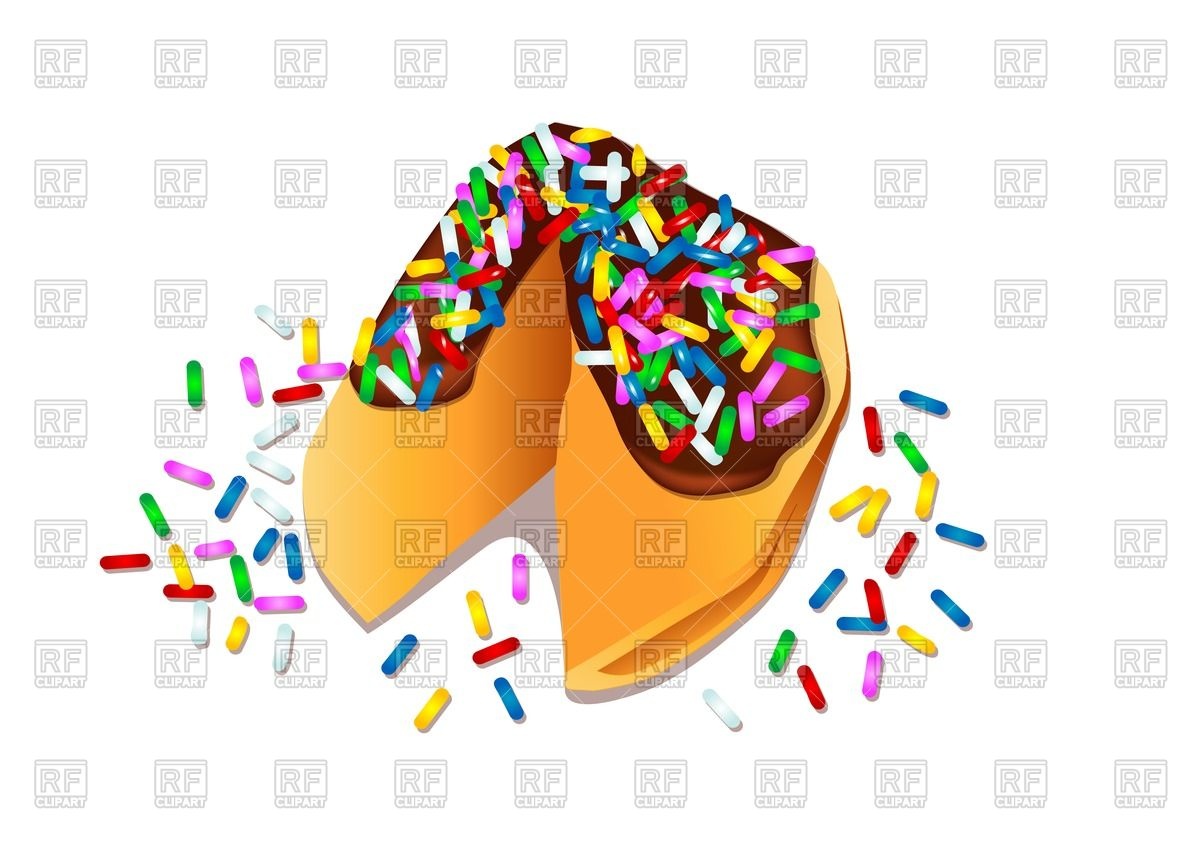 1200x849 Fortune Cookies With Sprinkles Royalty Free Vector Clip Art Image