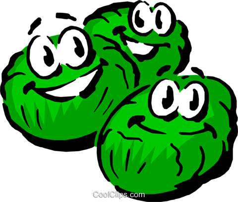 480x409 Cartoon Brussels Sprouts Royalty Free Vector Clip Art Illustration