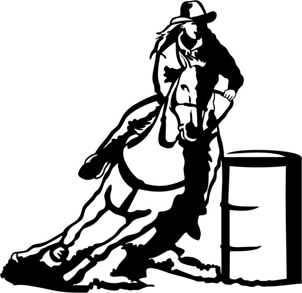 599x580 Barrel Racer Clipart