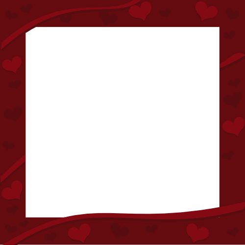 500x500 Red Square Clipart Outline