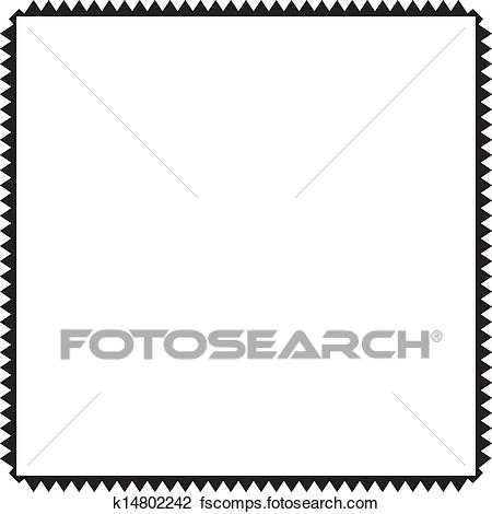 450x470 Clipart Of Zig Zag Frame Square Inside K14802242