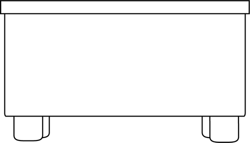 500x286 Black And White Desk Clip Art